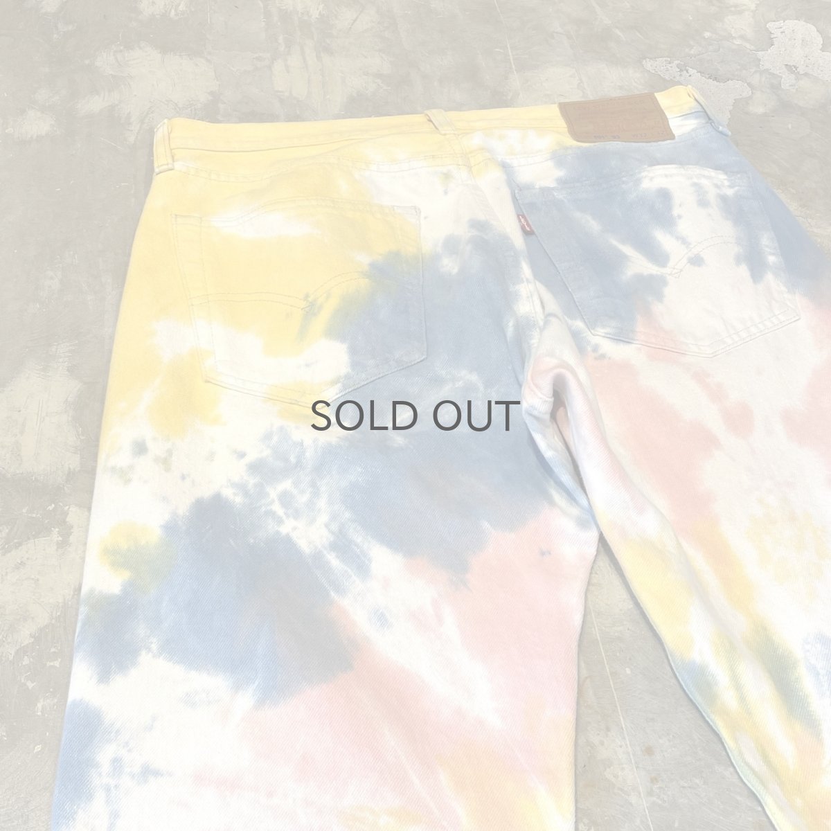 画像9: 【LEVI'S】501 TIE DYE PATTERN DENIM PANTS / W33 (9)