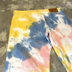 画像9: 【LEVI'S】501 TIE DYE PATTERN DENIM PANTS / W33 (9)