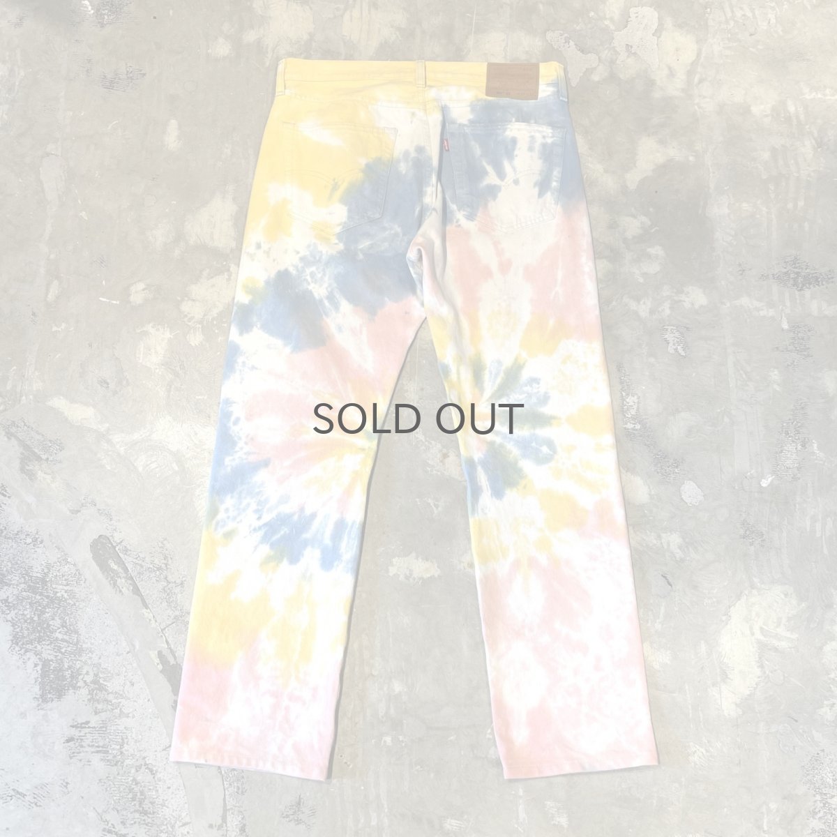 画像2: 【LEVI'S】501 TIE DYE PATTERN DENIM PANTS / W33 (2)