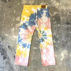画像2: 【LEVI'S】501 TIE DYE PATTERN DENIM PANTS / W33 (2)