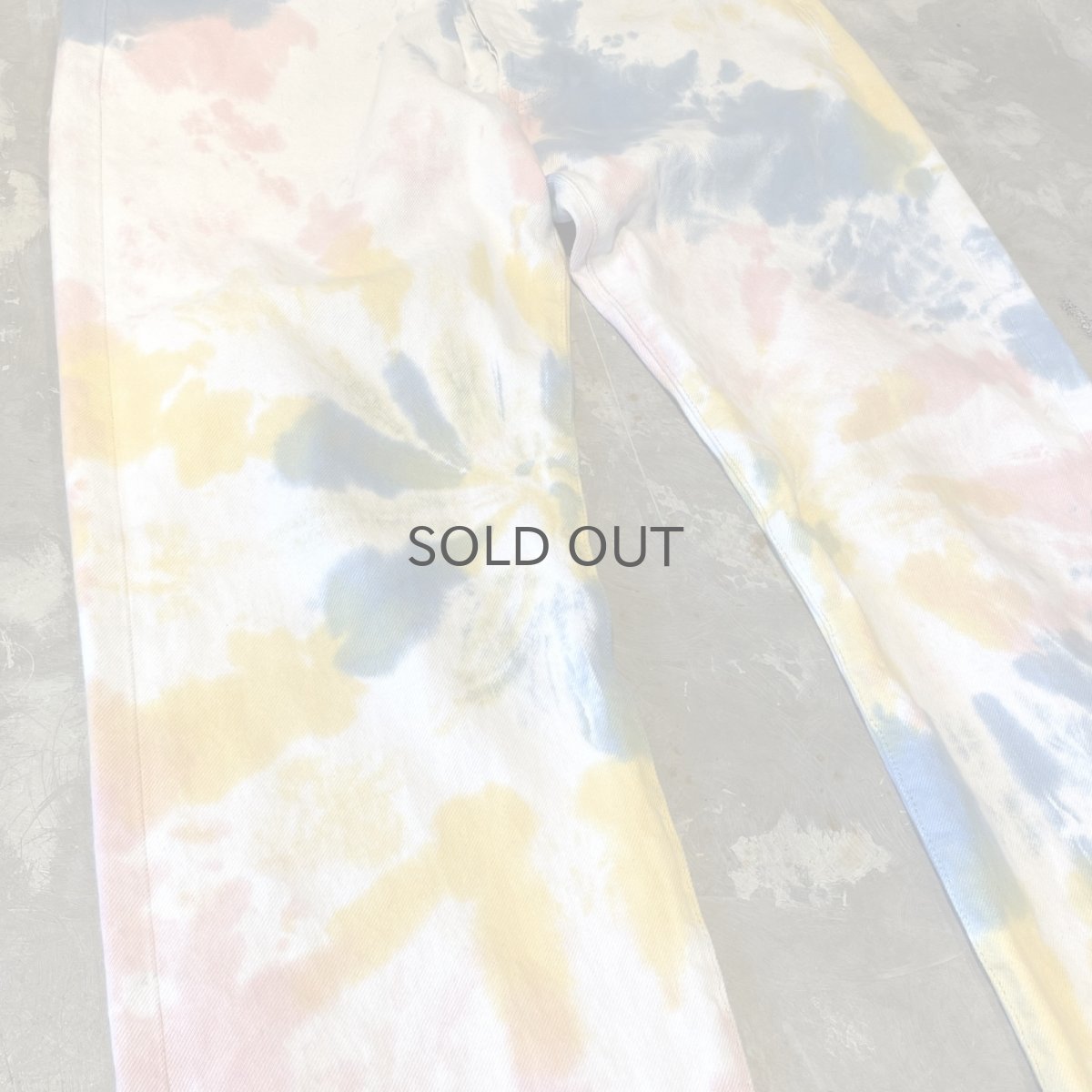 画像5: 【LEVI'S】501 TIE DYE PATTERN DENIM PANTS / W33 (5)