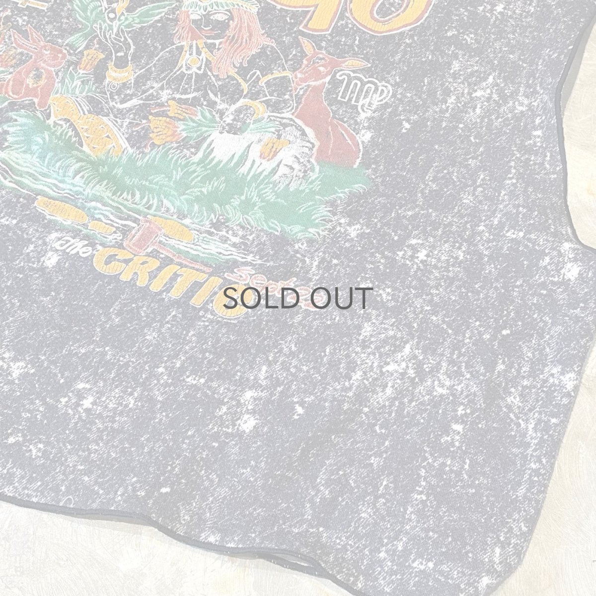 画像6: "VIRGO" ART PRINTED CHEMICAL WASH PATTERN N/S TEE / Mens L (6)