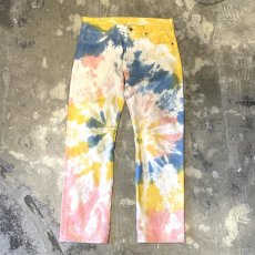 画像1: 【LEVI'S】501 TIE DYE PATTERN DENIM PANTS / W33 (1)