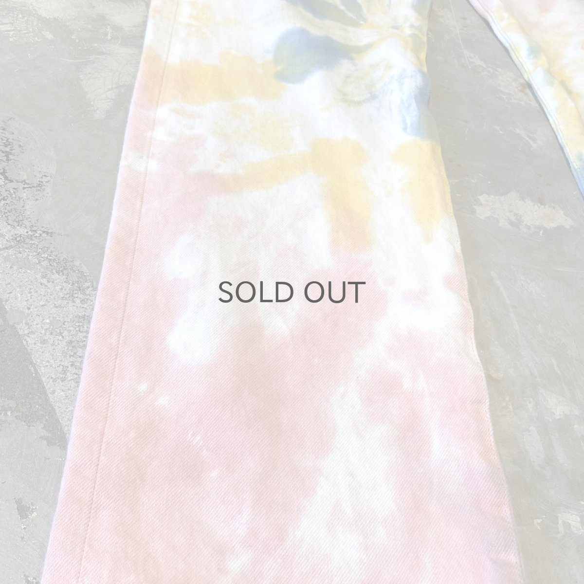 画像7: 【LEVI'S】501 TIE DYE PATTERN DENIM PANTS / W33 (7)