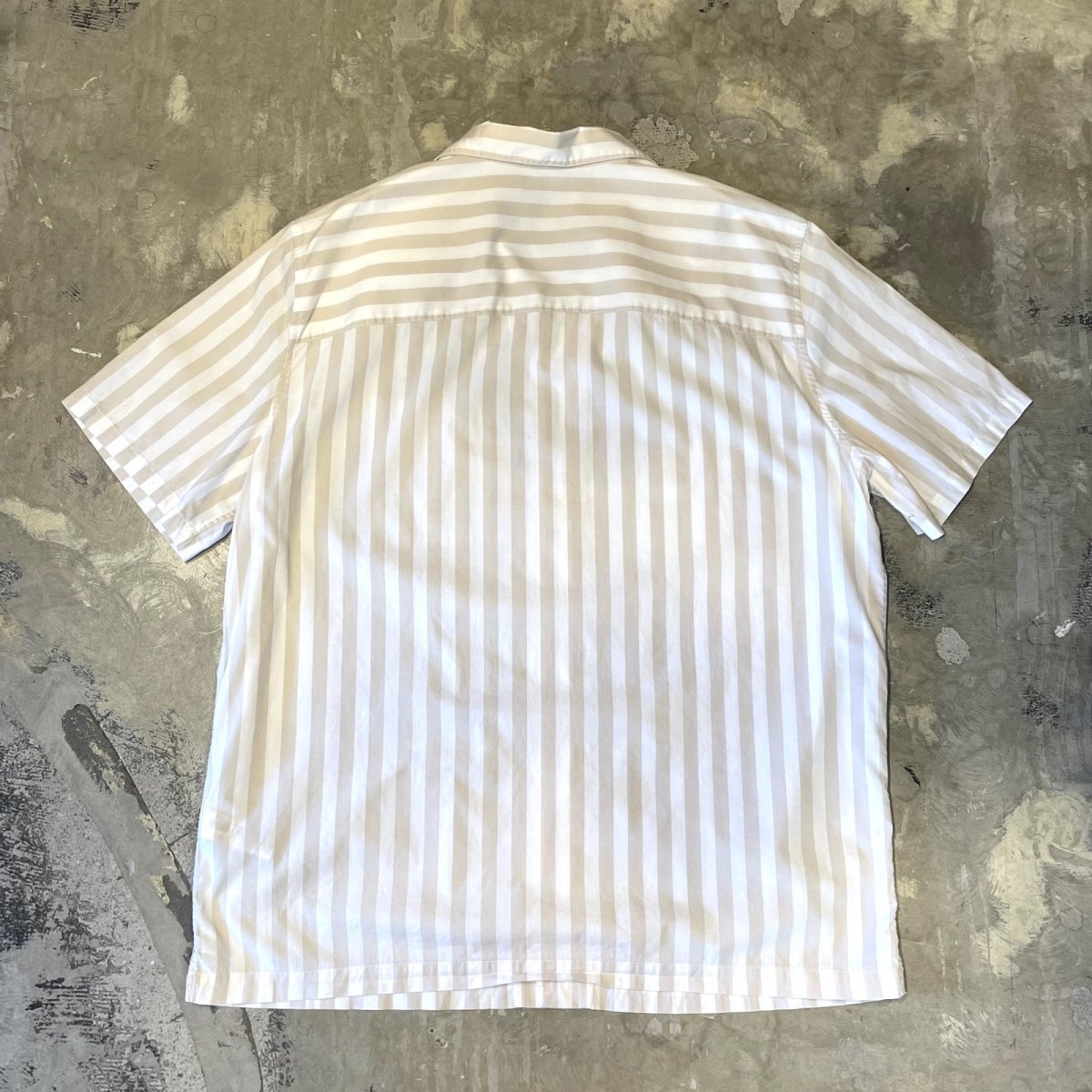 画像2: 90's【GAP】STRIPE PATTERN OPEN COLLAR S/S SHIRT / Mens XL (2)