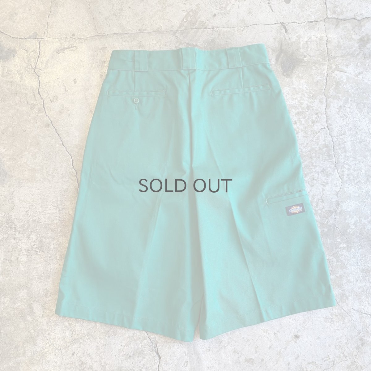 画像2: 【Dickies】GREEN COLOR DESIGN WORK HALF PANTS / W31 (2)