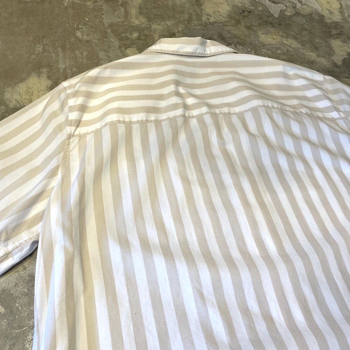 画像8: 90's【GAP】STRIPE PATTERN OPEN COLLAR S/S SHIRT / Mens XL (8)