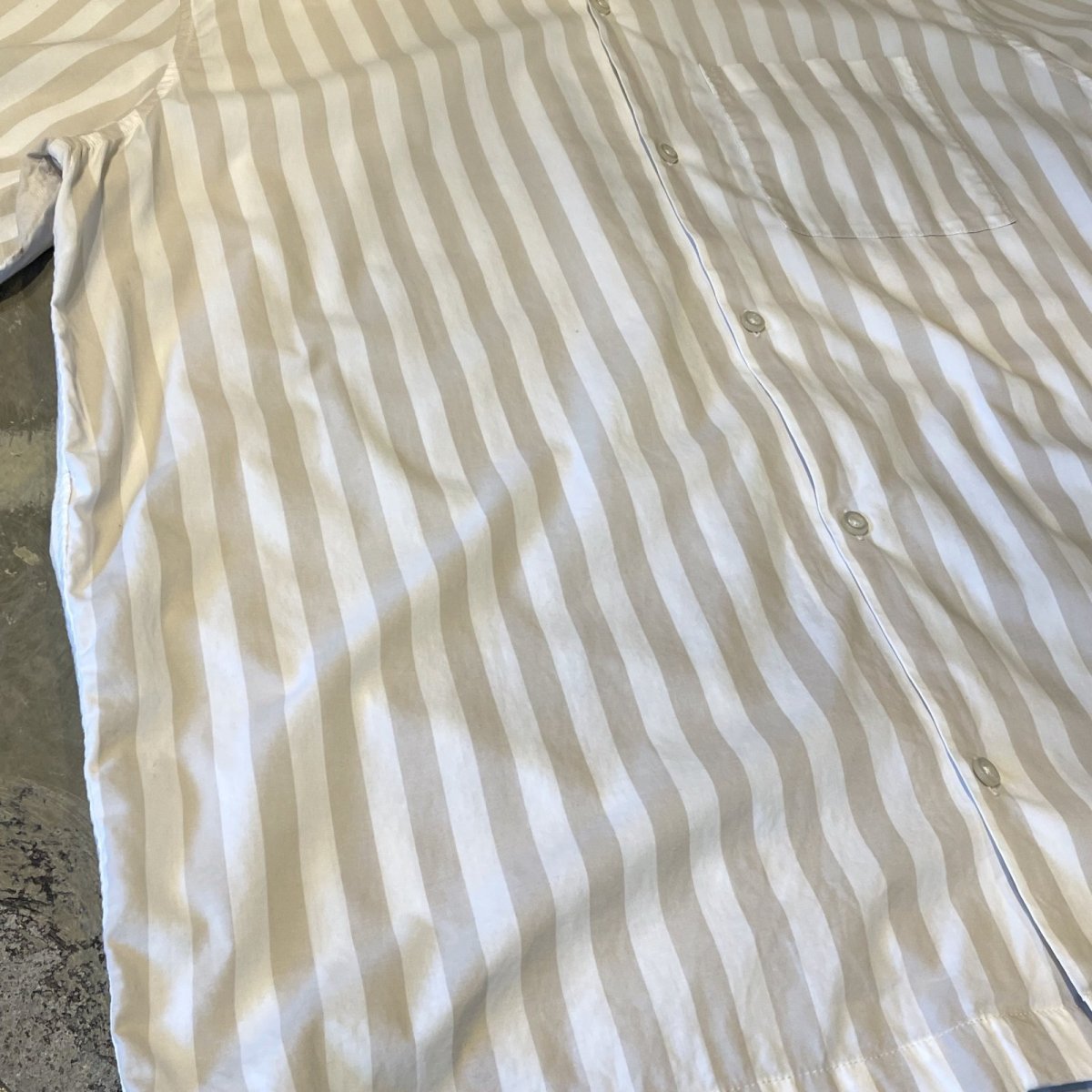 画像5: 90's【GAP】STRIPE PATTERN OPEN COLLAR S/S SHIRT / Mens XL (5)