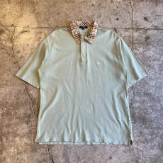 画像1: 【BURBERRY】 POINT CHECK COLLAR PATTERN DESIGN S/S POLO SHIRT / Ladies S(L) (1)