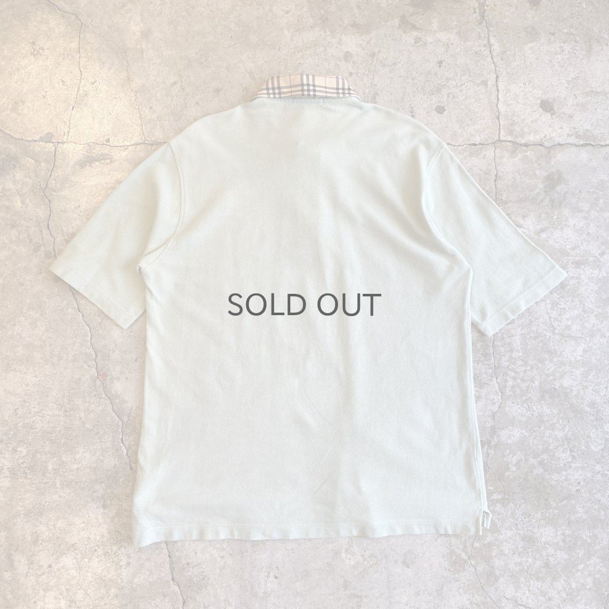 画像2: 【BURBERRY】 POINT CHECK COLLAR PATTERN DESIGN S/S POLO SHIRT / Ladies S(L) (2)