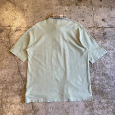 画像2: 【BURBERRY】 POINT CHECK COLLAR PATTERN DESIGN S/S POLO SHIRT / Ladies S(L) (2)