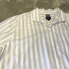 画像3: 90's【GAP】STRIPE PATTERN OPEN COLLAR S/S SHIRT / Mens XL (3)
