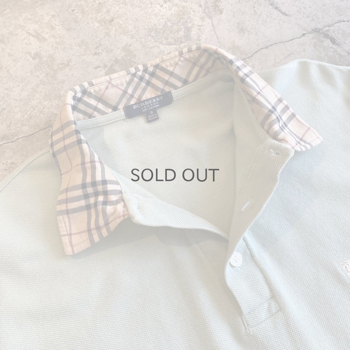 画像7: 【BURBERRY】 POINT CHECK COLLAR PATTERN DESIGN S/S POLO SHIRT / Ladies S(L) (7)