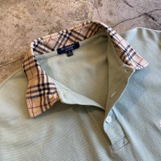 画像7: 【BURBERRY】 POINT CHECK COLLAR PATTERN DESIGN S/S POLO SHIRT / Ladies S(L) (7)
