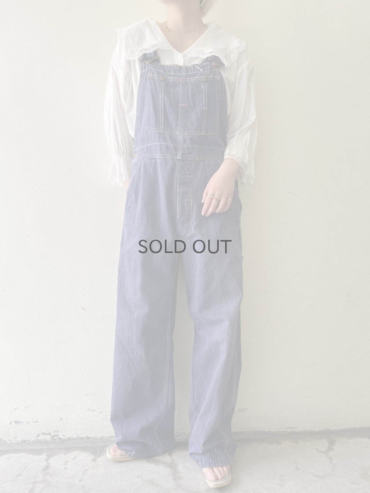 画像10: POINT LACE SAILOR DESIGN COLLAR SHORT BLOUSE / Ladies M (10)