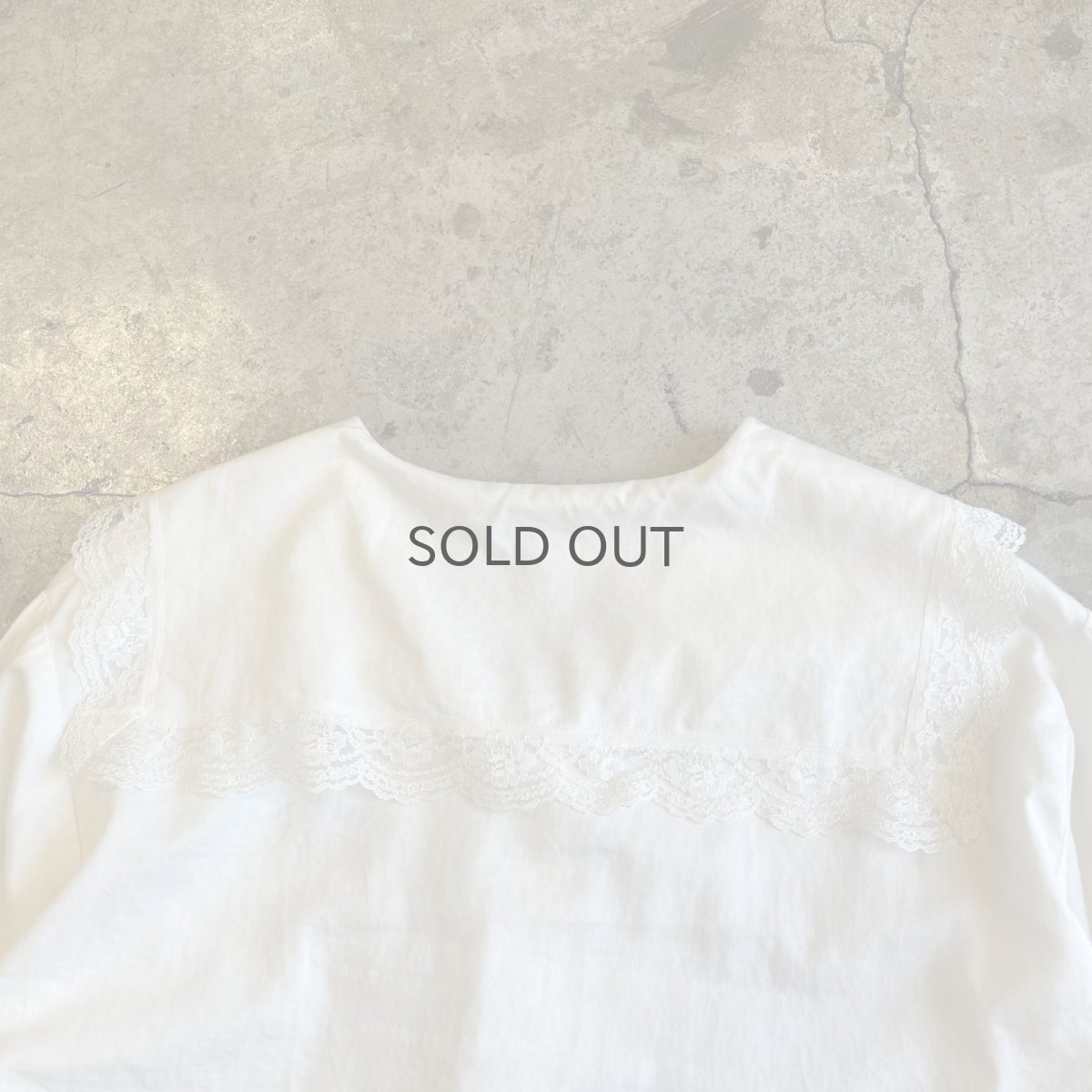 画像9: POINT LACE SAILOR DESIGN COLLAR SHORT BLOUSE / Ladies M (9)