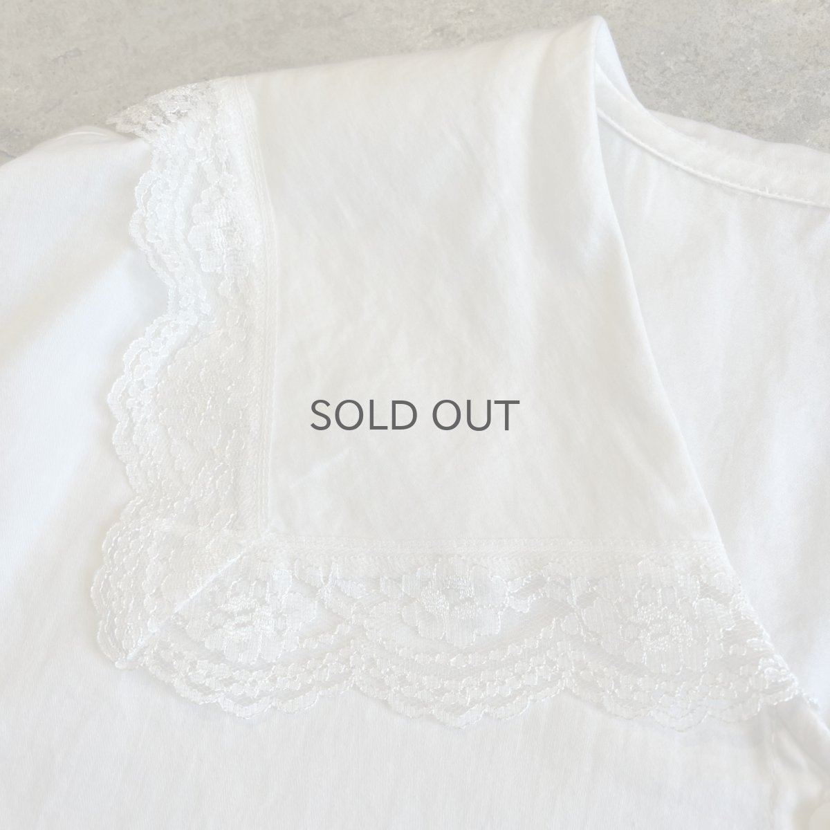 画像8: POINT LACE SAILOR DESIGN COLLAR SHORT BLOUSE / Ladies M (8)