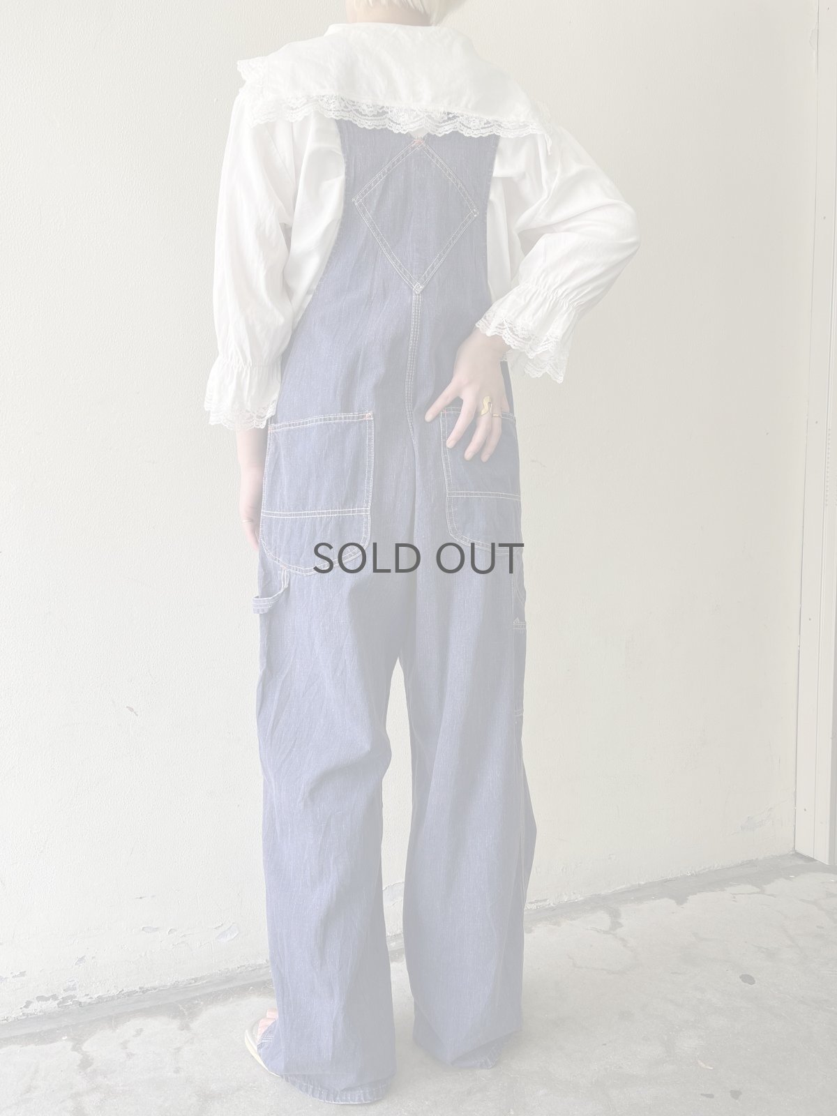 画像12: POINT LACE SAILOR DESIGN COLLAR SHORT BLOUSE / Ladies M (12)