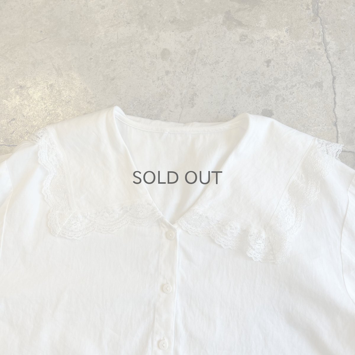 画像7: POINT LACE SAILOR DESIGN COLLAR SHORT BLOUSE / Ladies M (7)