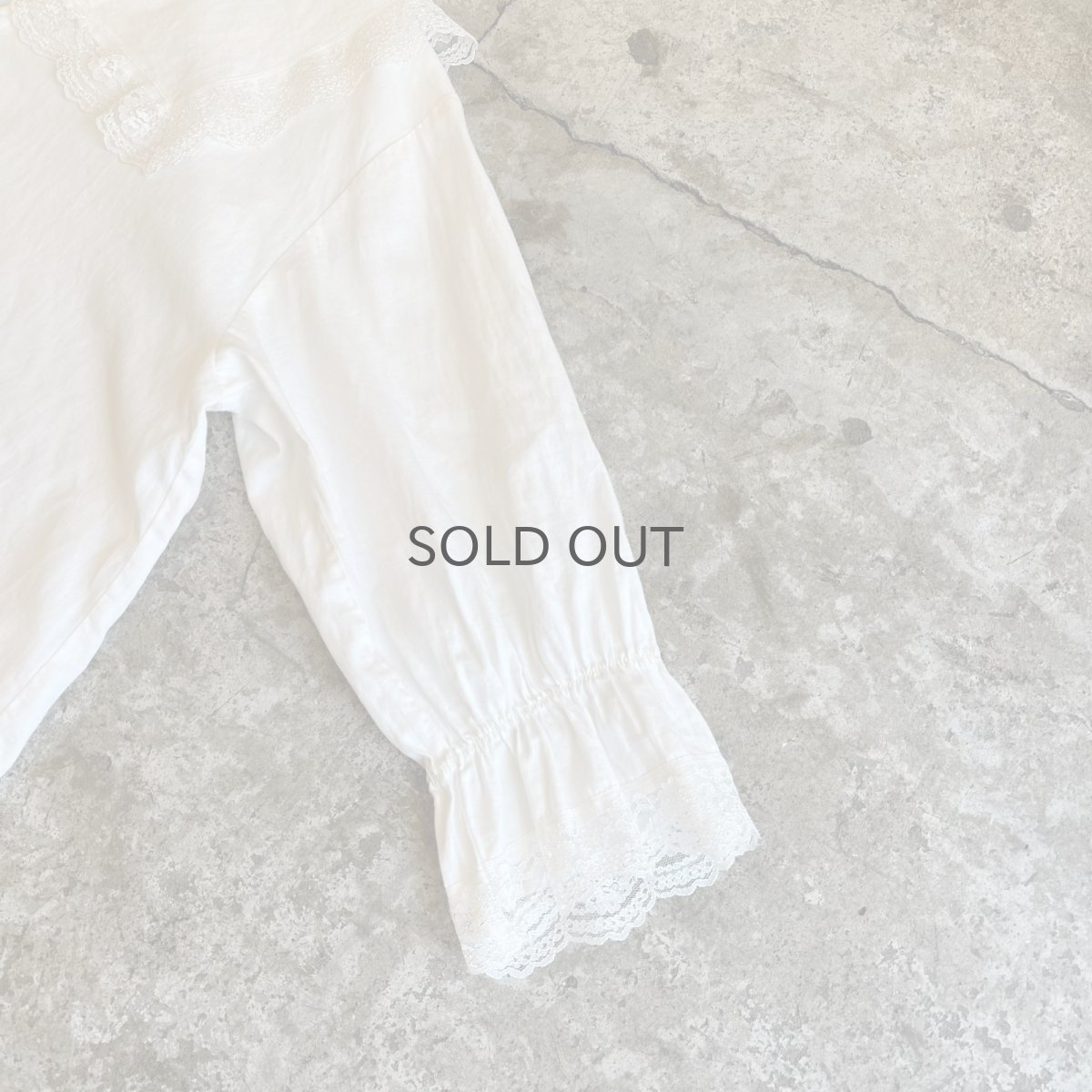 画像6: POINT LACE SAILOR DESIGN COLLAR SHORT BLOUSE / Ladies M (6)