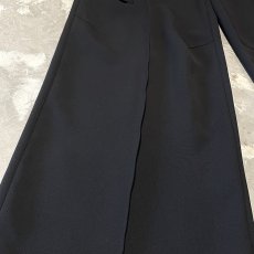 画像7: BLACK COLOR WIDE SILHOUETTE CARGO SLACKS / ~W34 (7)