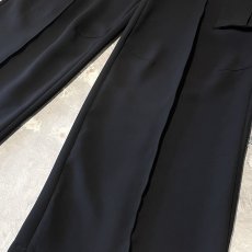 画像6: BLACK COLOR WIDE SILHOUETTE CARGO SLACKS / ~W34 (6)