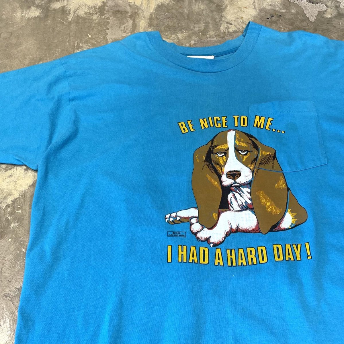 画像3: 80'sFRONT DOG PRINTED POCKET S/S TOPS / Mens L / MADE IN USA (3)