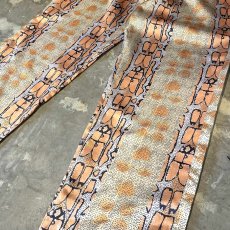 画像6: ALL OVER PATTERN STRAIGHT SILHOUETTE SATIN PANTS / W23~ (6)