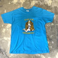 画像1: 80'sFRONT DOG PRINTED POCKET S/S TOPS / Mens L / MADE IN USA (1)