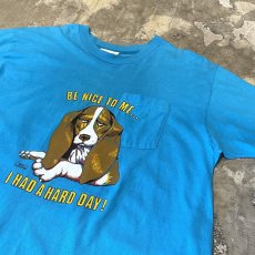 画像4: 80'sFRONT DOG PRINTED POCKET S/S TOPS / Mens L / MADE IN USA (4)
