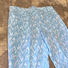 画像9: 70's ALL OVER PATTERN FLARE SILHOUETTE SLACKS / W29 (9)
