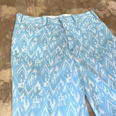 画像3: 70's ALL OVER PATTERN FLARE SILHOUETTE SLACKS / W29 (3)