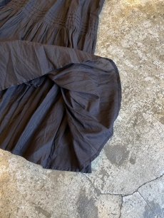 画像6: BLACK COLOR GATHER DESIGN FLARE SKIRT / ~W30 (6)