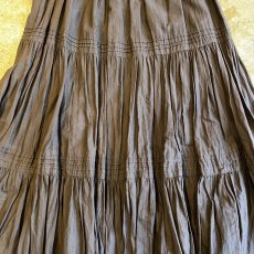 画像10: BLACK COLOR GATHER DESIGN FLARE SKIRT / ~W30 (10)