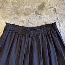 画像7: BLACK COLOR GATHER DESIGN FLARE SKIRT / ~W30 (7)