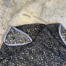画像9: BLACK COLOR MESH DESIGN S/S TOPS / Ladies L (9)