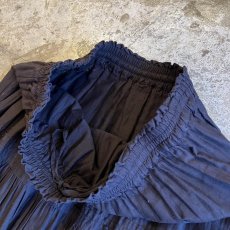 画像9: BLACK COLOR GATHER DESIGN FLARE SKIRT / ~W30 (9)
