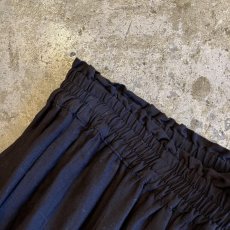 画像8: BLACK COLOR GATHER DESIGN FLARE SKIRT / ~W30 (8)
