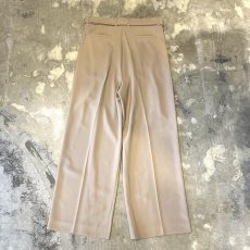 画像2: 【WONDERGROUND】2TUCK WIDE SILHOUETTE BELTED SLACKS / BEIGE / OS (2)