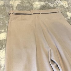 画像9: 【WONDERGROUND】2TUCK WIDE SILHOUETTE BELTED SLACKS / BEIGE / OS (9)