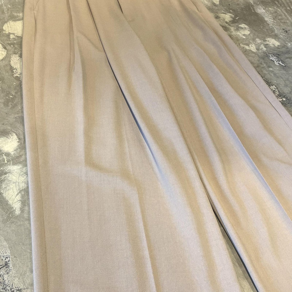 画像5: 【WONDERGROUND】2TUCK WIDE SILHOUETTE BELTED SLACKS / BEIGE / OS (5)