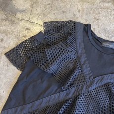 画像9: PUNCHING LACE ASYMMETRY DESIGN N/S TOPS / Ladies M (9)