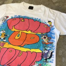画像4: 90's "LOONEY TUNES" CHARACTERS PRINTED S/S TEE / Mens L / MEDA IN USA (4)