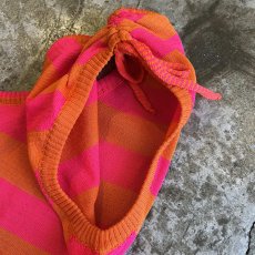 画像6: SHOULDER RIBBON DESIGN BORDER PATTERN N/S TOPS / Ladies S~M(L) / MADE IN ITALIE (6)