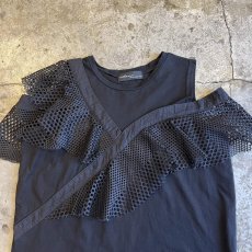 画像6: PUNCHING LACE ASYMMETRY DESIGN N/S TOPS / Ladies M (6)