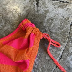 画像5: SHOULDER RIBBON DESIGN BORDER PATTERN N/S TOPS / Ladies S~M(L) / MADE IN ITALIE (5)