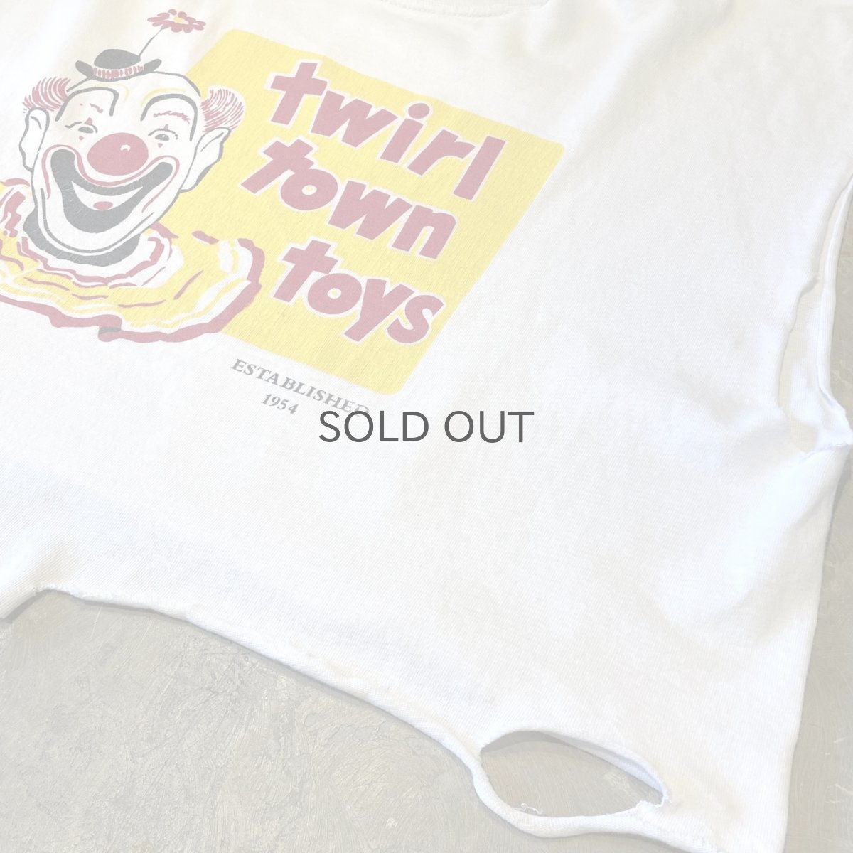 画像6: FRONT CLOWN PRINTED CRASH DAMAGE N/S TEE / Mens L (6)