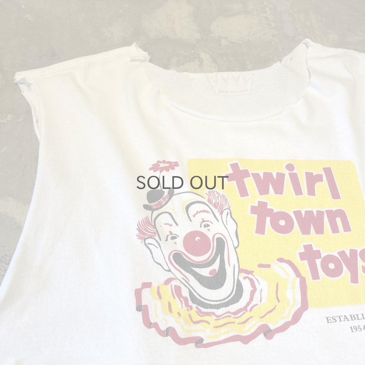 画像3: FRONT CLOWN PRINTED CRASH DAMAGE N/S TEE / Mens L (3)