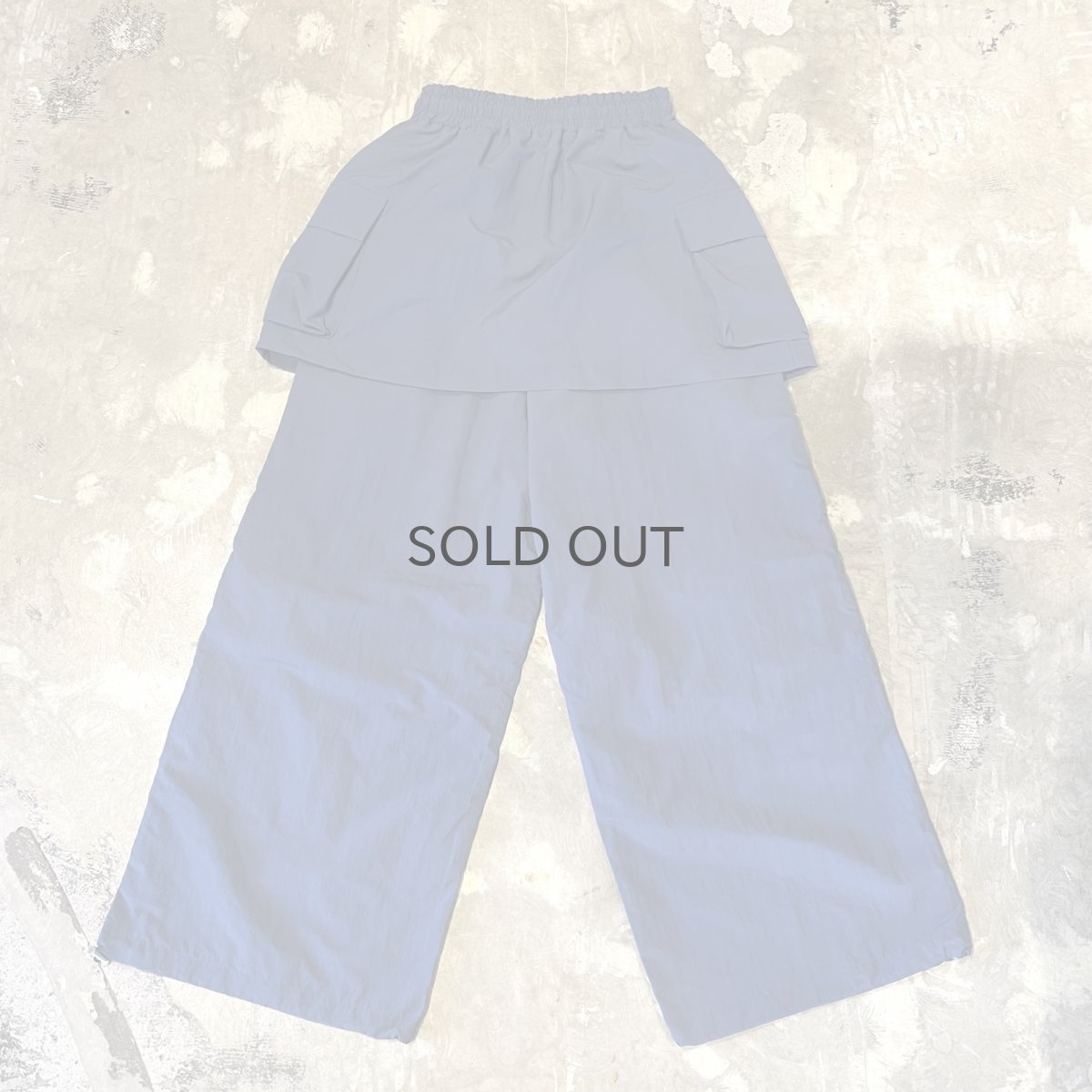 画像2: 【WONDERGROUND】LAYERED COLOR APRON PANTS / BLUE / OS (2)