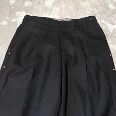 画像11: SIDE STUDS DECORATIVE BLACK COLOR SLACKS / W29~W33 (11)